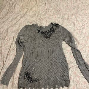 Woman new  beaded long sleeve tee